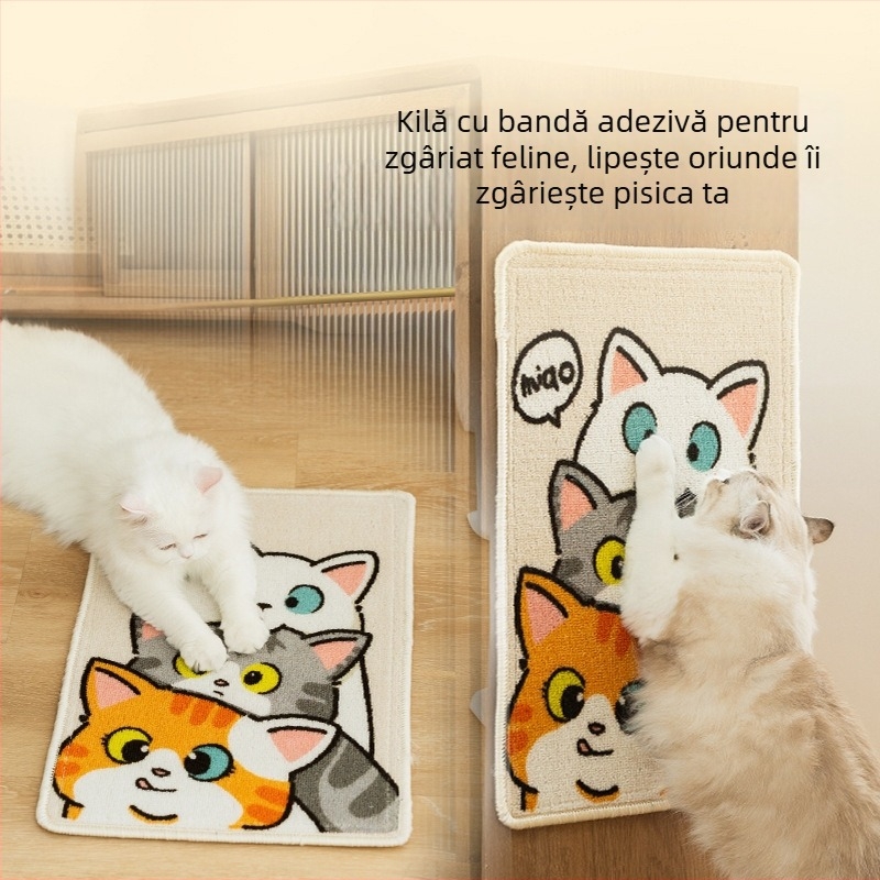 Covoraș de zgâriere pentru pisici din sisal – stil desen animat – Model 2410MJML9742 – Jucărie pentru pisici