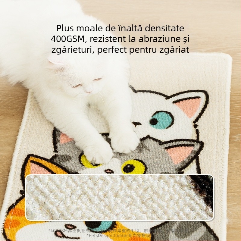 Covoraș de zgâriere pentru pisici din sisal – stil desen animat – Model 2410MJML9742 – Jucărie pentru pisici
