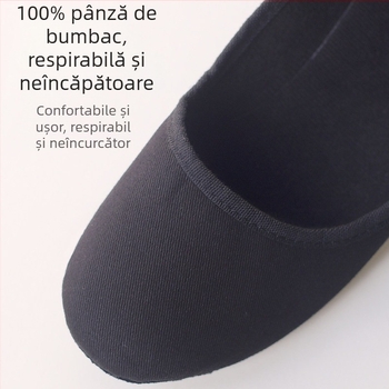 Pantofi de dans – partea superioară din pânză, talpă din piele, femeie adultă, dans modern și latino, Model 4703