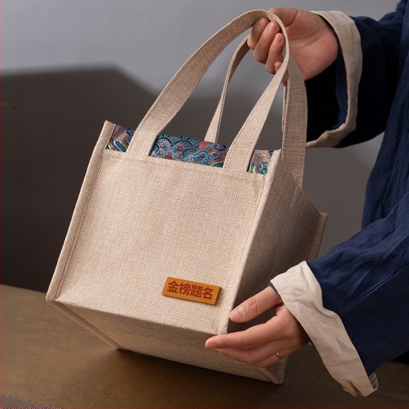 Sac cadou din bumbac pentru ceai, husă din pânză, personalizare disponibilă, imprimare logo