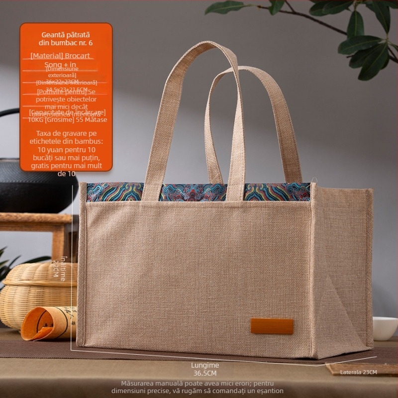 Sac cadou din bumbac pentru ceai, husă din pânză, personalizare disponibilă, imprimare logo