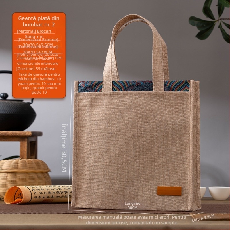 Sac cadou din bumbac pentru ceai, husă din pânză, personalizare disponibilă, imprimare logo
