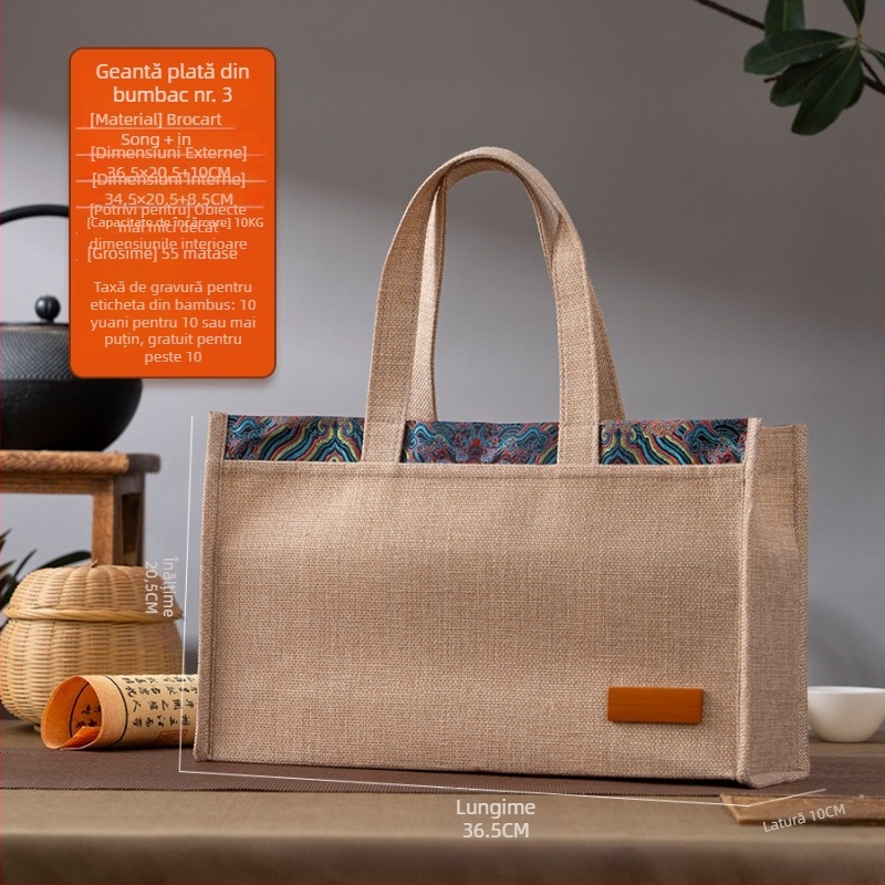 Sac cadou din bumbac pentru ceai, husă din pânză, personalizare disponibilă, imprimare logo