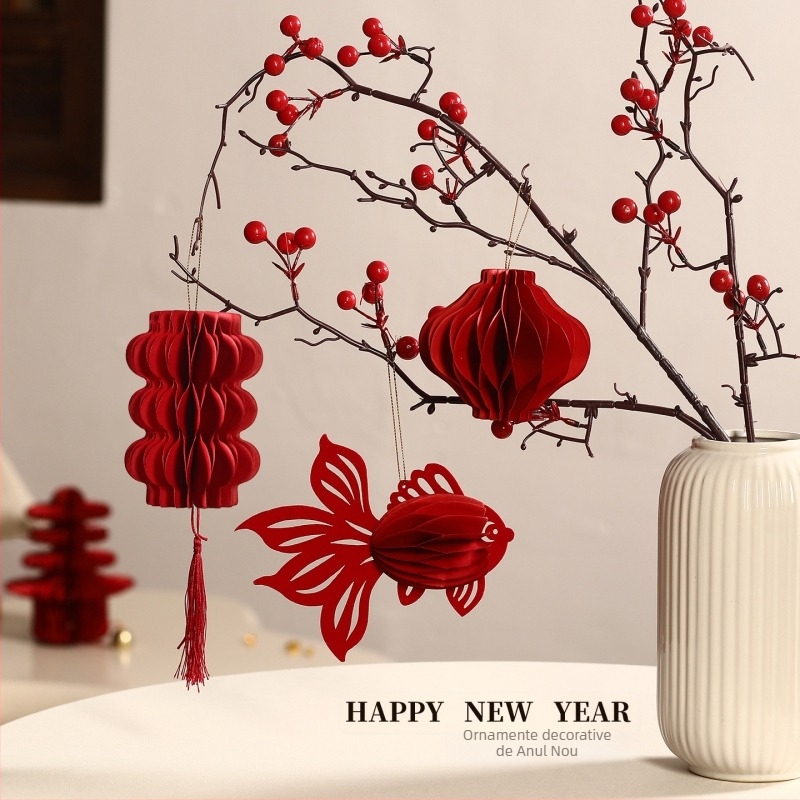 Pandantiv lampion cu caracter 3D de primăvară și minge fagure de miere, model geometric, brand Happy togethers