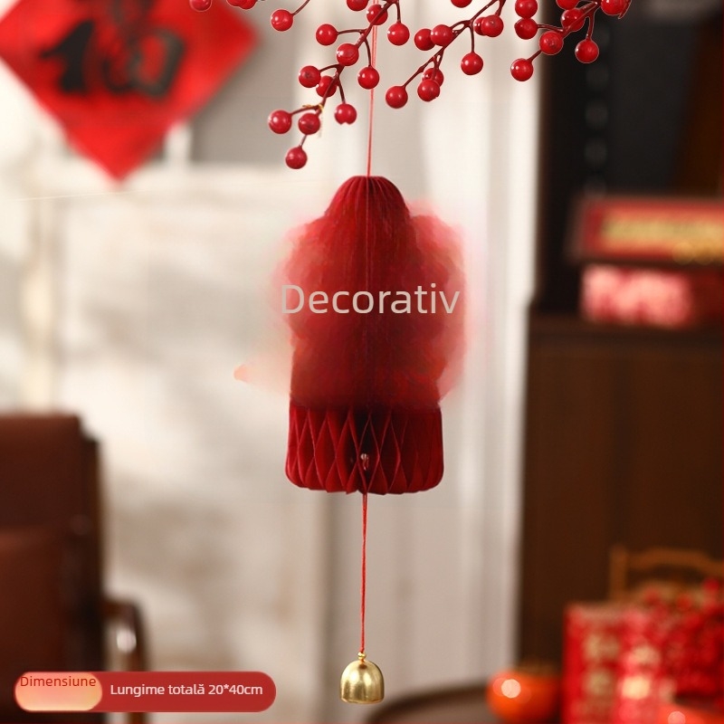 Pandantiv lampion cu caracter 3D de primăvară și minge fagure de miere, model geometric, brand Happy togethers