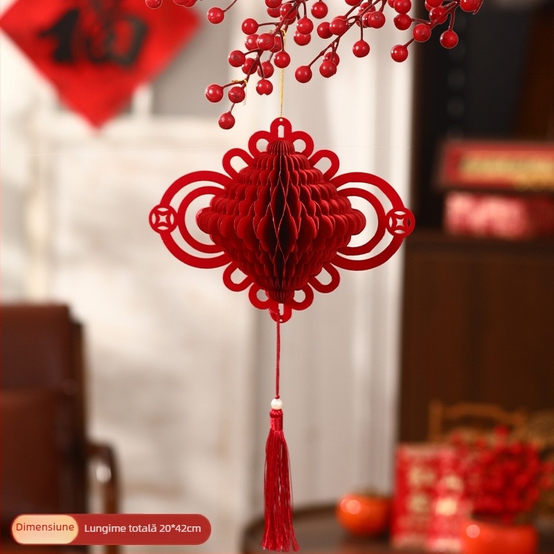 Pandantiv lampion cu caracter 3D de primăvară și minge fagure de miere, model geometric, brand Happy togethers