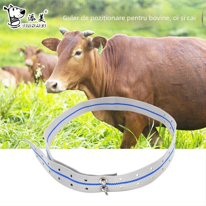 Colier GPS pentru animale (exterior): pentru bovine, oi și cai; curea reglabilă din oțel inoxidabil pentru prevenirea alunecării