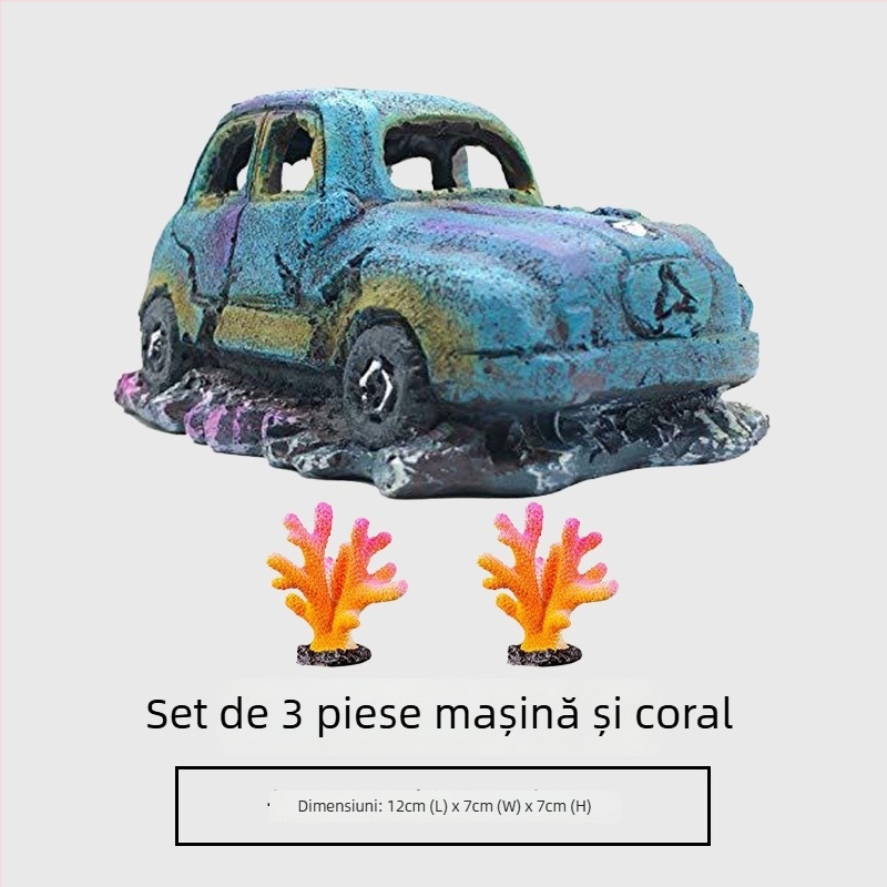 Decorațiune terariu peisaj stâncos pentru acvariu și adăpost pentru reptile (Manu, ~245 g, 50 buc./cutie, Landscaping stone)