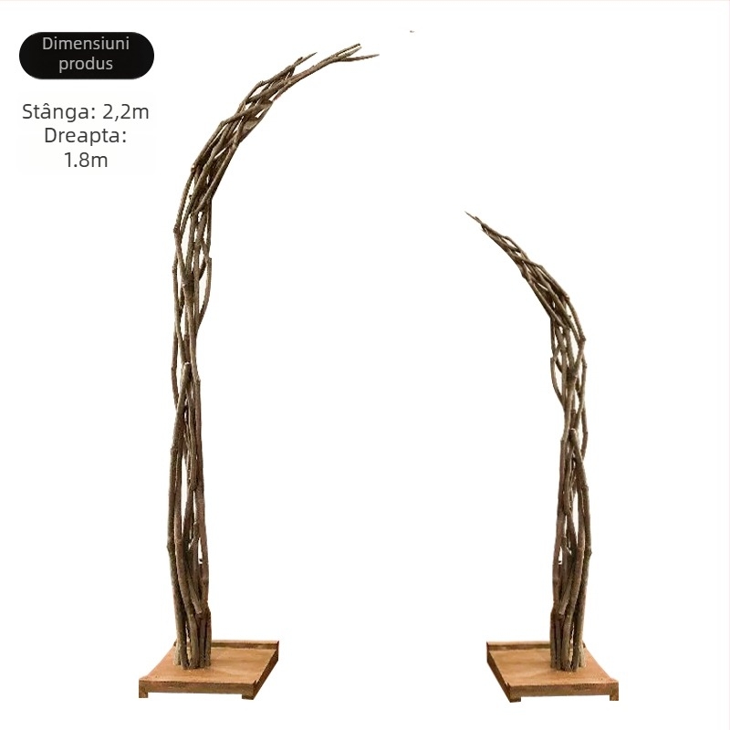 Arc de nuntă în stil pădure, din lemn masiv, decor cu flori de mătase pentru ceremonii în aer liber (Număr de produs: F986996T7M8588; Material: flori de mătase; Utilizare: nuntă; Cadou: cadou personal)