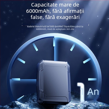 Locator GPS GT300LE cu precizie 10 m, autonomie baterie 720 ore, memorie 1024 MB, suport Baidu Maps, moduri de alarmă: vibrare, SOS, perimetru, viteză excesivă