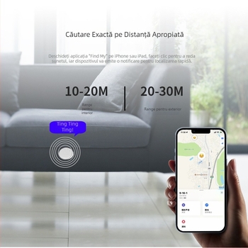 siindoo Localizator Anti-Pierdere – Silicon, 7 g, baterie CR2032, Lanț de Chei, pentru obiecte, mașini, chei, vehicule electrice și persoane