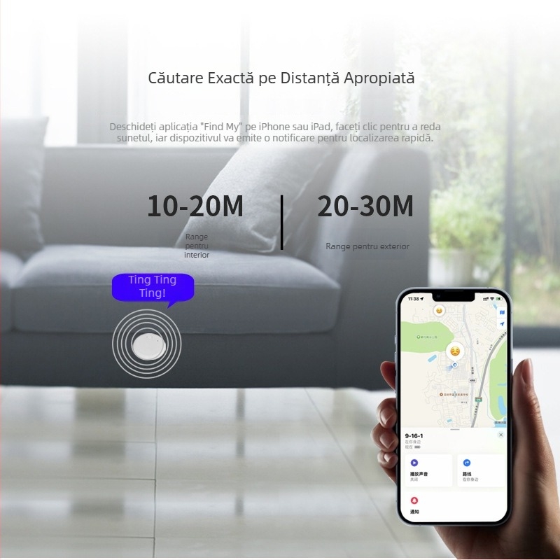 siindoo Localizator Anti-Pierdere – Silicon, 7 g, baterie CR2032, Lanț de Chei, pentru obiecte, mașini, chei, vehicule electrice și persoane