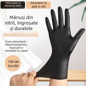Mănuși de unică folosință din cauciuc sintetic, alimentare, antialunecare, impermeabile, compatibile cu ecran tactil, grosime până la 0,05 mm