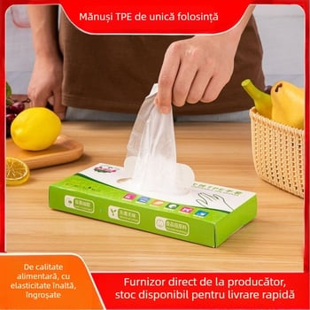 Mănuși de unică folosință PE, îngroșate, impermeabile, anti-alunecare, de calitate alimentară