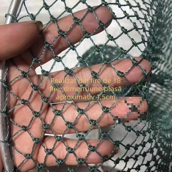 Cap de plasă de pescuit din oțel solid, inel circular, accesorii pentru echipament de pescuit (Material plasă: 1; Încărcare: 1; Adâncime: 1)