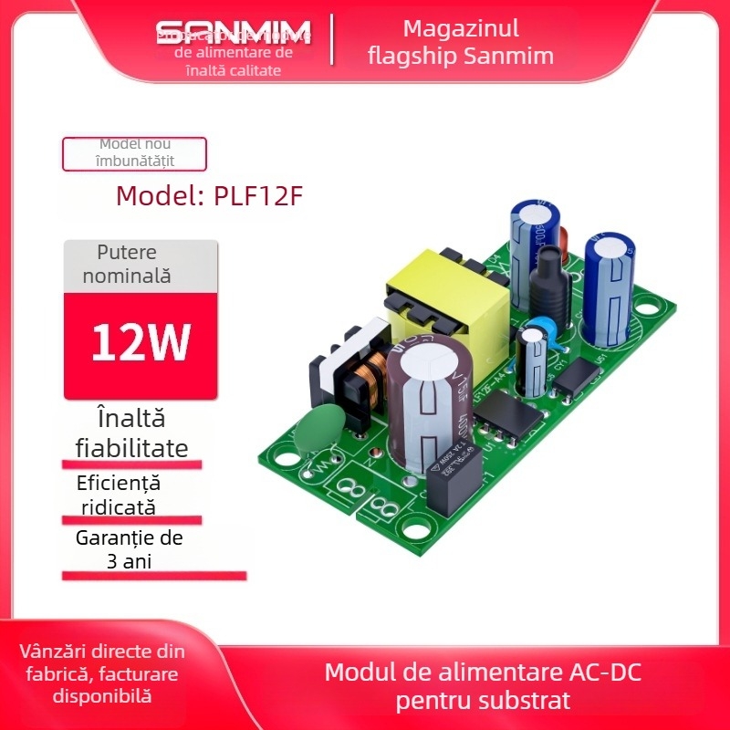 Modul sursă de alimentare comutată 12V, izolație AC-DC, ieșire reglată la 5V, 12W, intrare 220V la 5V, interfață de comunicație