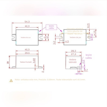 Modul izolator de alimentare AC-DC SANMIM, 220V la 12V, canal unic, LED placă fără carcasă