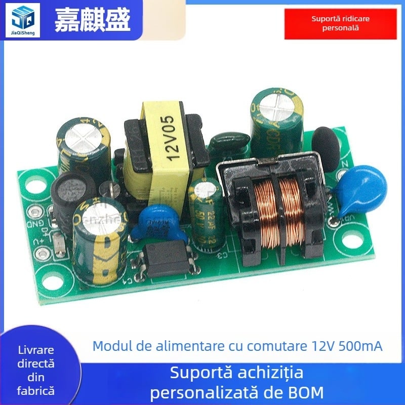 Modul de alimentare comutabil 12V 500mA, AC-DC, izolat, 5W cu tensiune constantă, intrare 220V