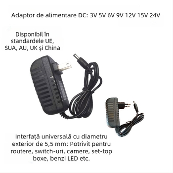 Adaptor DC de alimentare, seria US gauge, sursă de alimentare cu comutație