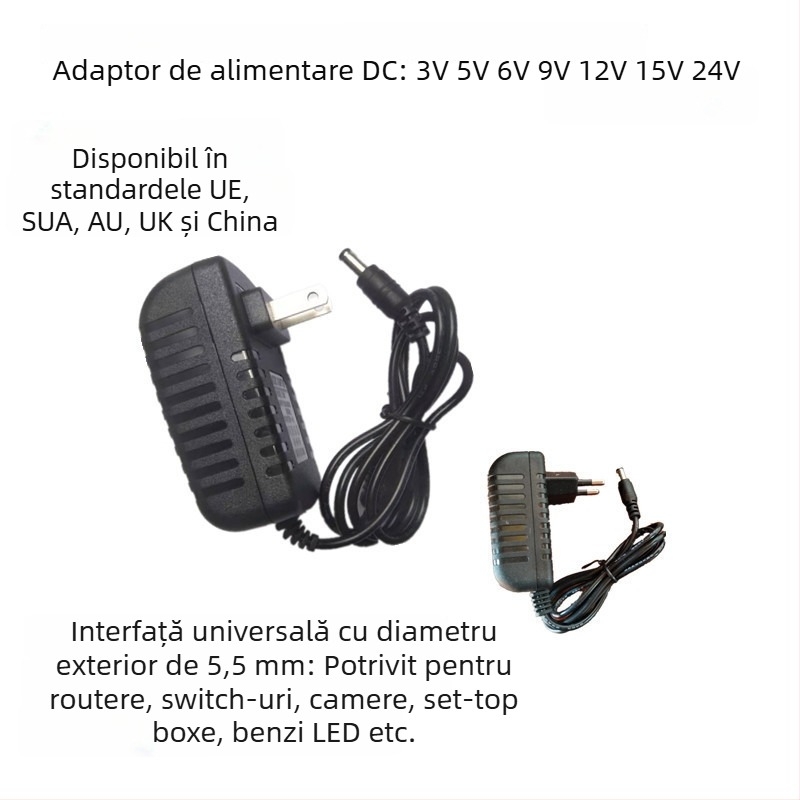 Adaptor DC de alimentare, seria US gauge, sursă de alimentare cu comutație