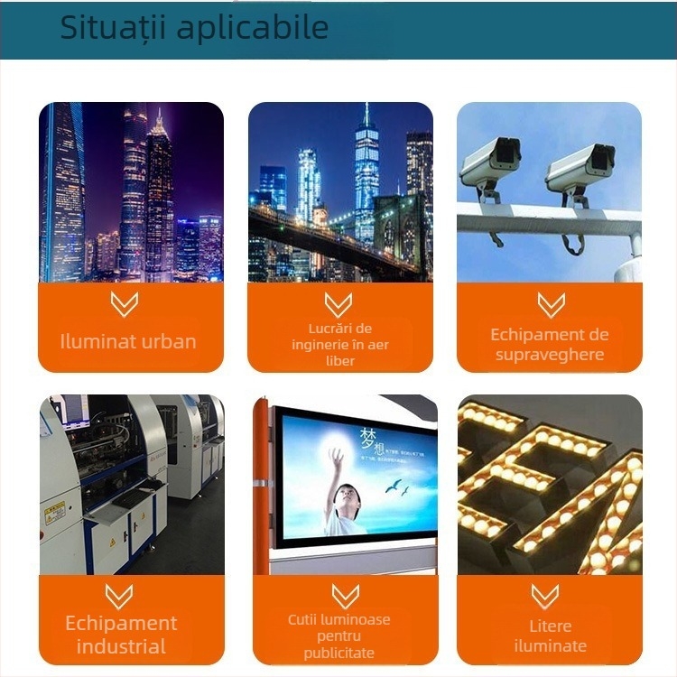 Sursă de alimentare LED rezistentă la ploaie pentru afișaj exterior, 400W, IP65, eficiență 88%, greutate 0,5 kg