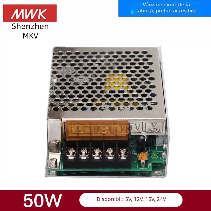 Sursă de alimentare cu comutare DC MS-50W – ieșiri 24V 2A, 12V 4,2A, 5V 10A