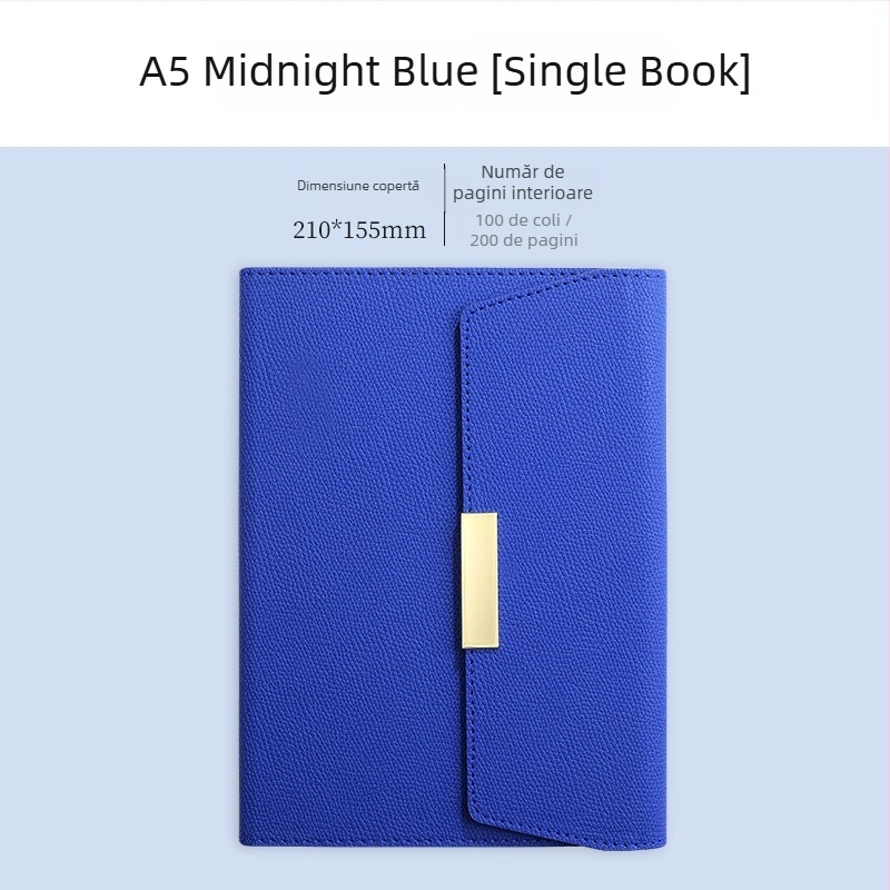 Set blocnotes cu copertă din piele ecologică, legare cu sârmă, Dowling hârtie 80 g, 100–200 pagini, stil birou, set cadou personalizat