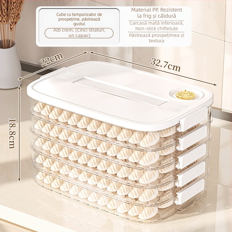 Cutie de depozitare pentru găluște, din plastic, stil Nordic, model EGSNmfkM