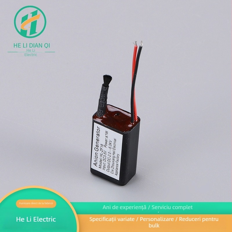 Modul mini de purificare a aerului cu generator de ioni negativi – eliminarea mirosurilor; Alimentare: DC3-5V, DC12V, DC24V, AC100-240V