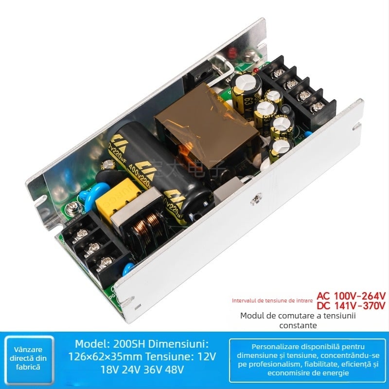 Baotai sursă de alimentare cu comutator MP-U200S24, ieșire 24V DC, 180W, intrare 220V AC