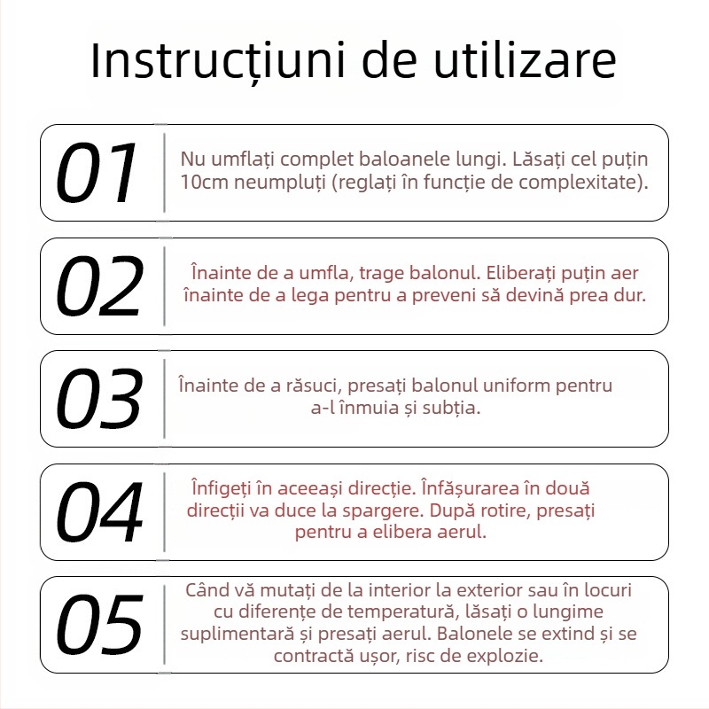 Balon latex, Magic Balloon cu formă de bandă magică, greutate 1,8 g, potrivit pentru aniversări, camping, Qixi și Ziua Copilului
