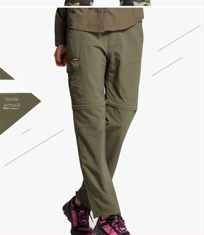 Pantaloni de drumeție cu uscare rapidă, detașabili în două părți, din fibră chimică, unisex adulți, potriviți pentru vară, primăvară și toamnă