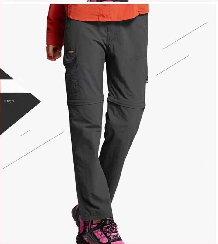 Pantaloni de drumeție cu uscare rapidă, detașabili în două părți, din fibră chimică, unisex adulți, potriviți pentru vară, primăvară și toamnă