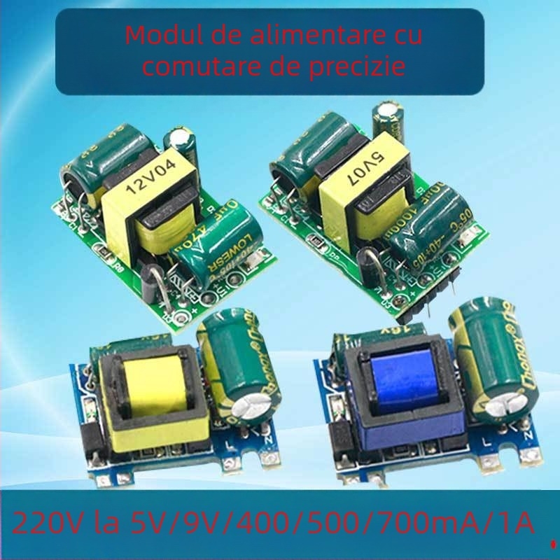 Modul de alimentare AC-DC izolat, intrare 220V, ieșire 6.5V, 450mA, convertor pas-jos