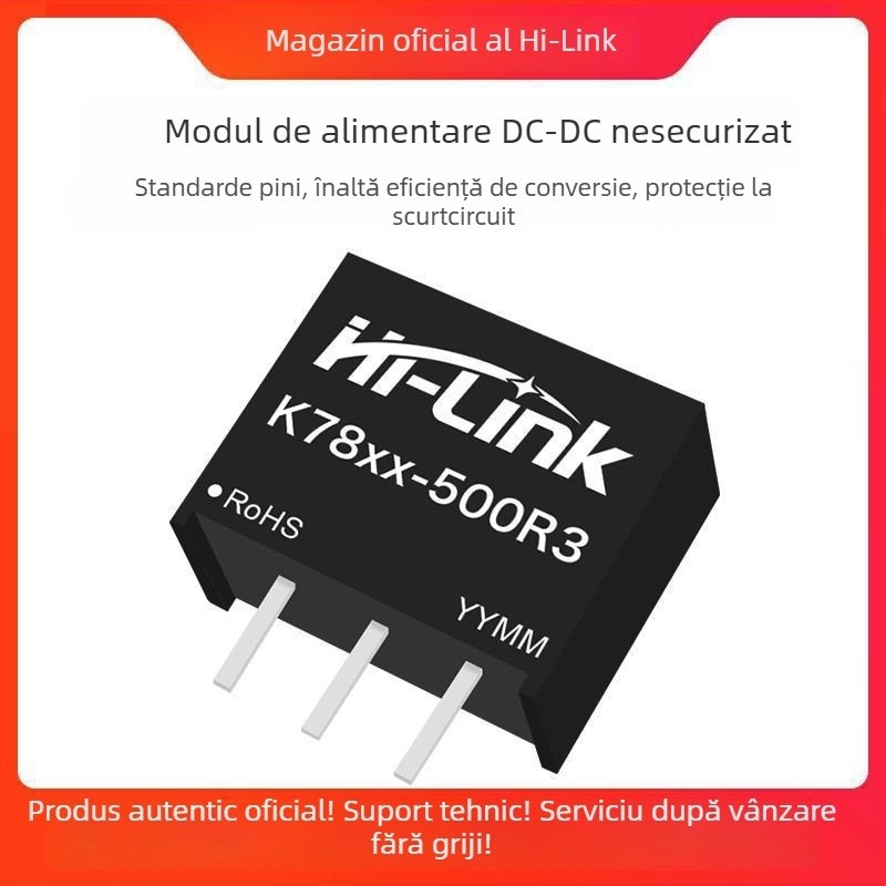Mps modul DC-DC neizolat pentru alimentare, intrare 24V, ieșiri reglate 3.3V/9V/±5V/±12V/±15V, protecție la scurtcircuit