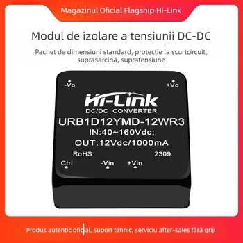 URB1D12YMD-12WR3 Modul izolator DC-DC, intrare 110V DC, ieșire 12V DC, reglat, singură ieșire