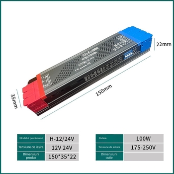 Driver LED pentru bandă 24V cu pornire lentă, reglaj fin al luminozității, sursă de alimentare cu comutator, 90% eficiență