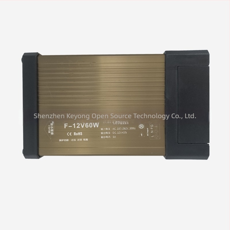 Sursă de alimentare LED exterior AC/DC, carcasă din aluminiu, 12V 5A 60W, PWM, intrare 110-240V