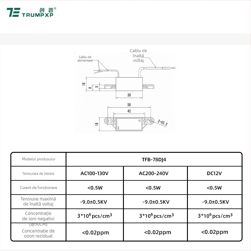 TRUMPXP Equal Ion Generator, AC220V, Sterilizare, Deodorizare, Îndepărtarea Prafului, Purificarea Aerului