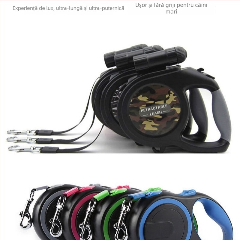 Lesă retractabilă din nylon pentru câini, Daoge, model PD9520770684088