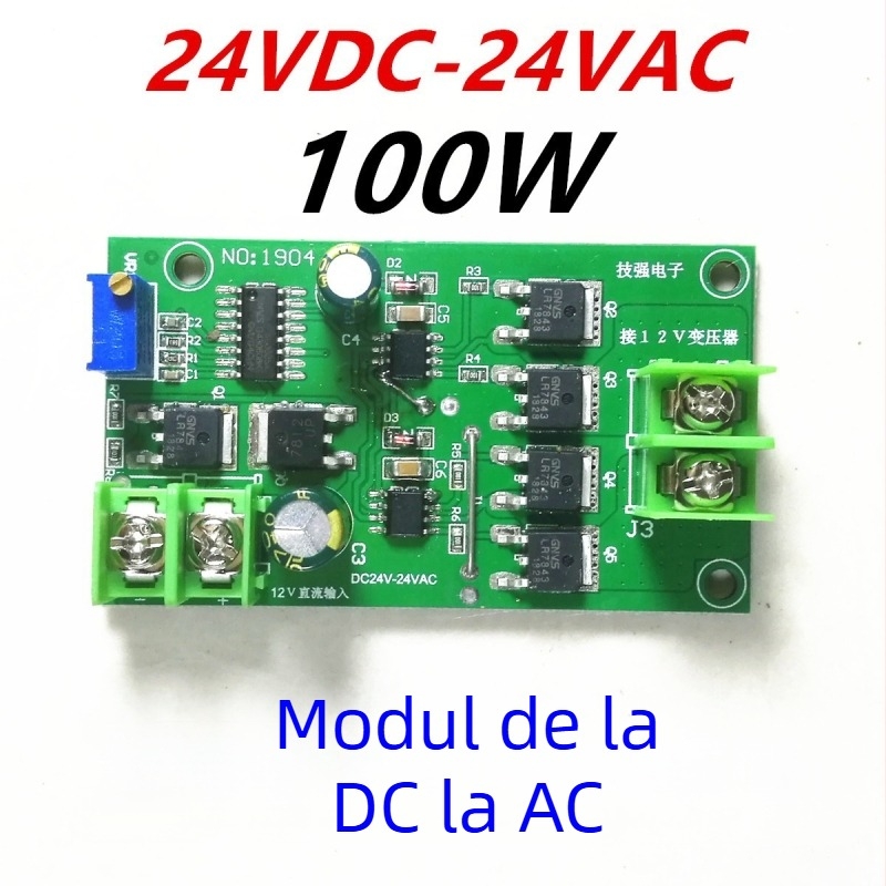 Modul invertor punte completă, 50 Hz, 220 V DC→AC, intrare 24 V DC pentru motoare PTZ