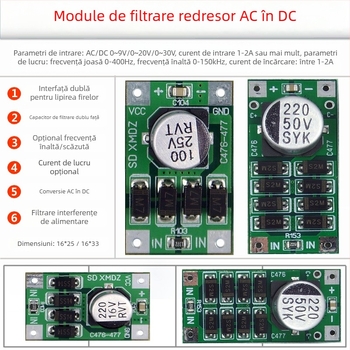 Modul de rectificare cu filtru AC/DC — sursă de alimentare cu comutare, 0-9V/20V/30V, 1-3A