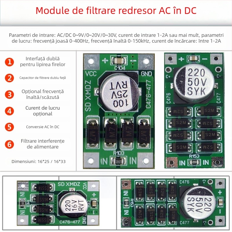 Modul de rectificare cu filtru AC/DC — sursă de alimentare cu comutare, 0-9V/20V/30V, 1-3A