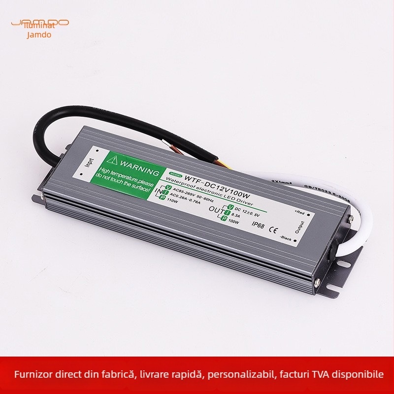 Craftsman Road sursă de alimentare LED outdoor impermeabilă DC12/24V IP65, sursă switch pentru bandă LED, 60–300W