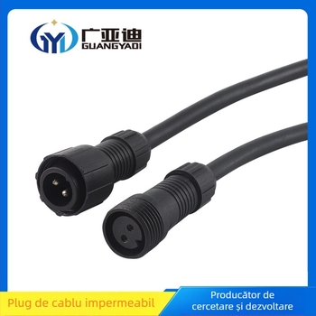 Conector tip F etanș din nylon pentru modul LED, cablu exterior, unghi drept, 2–3 conductori, 4,3 A, 6,5 V