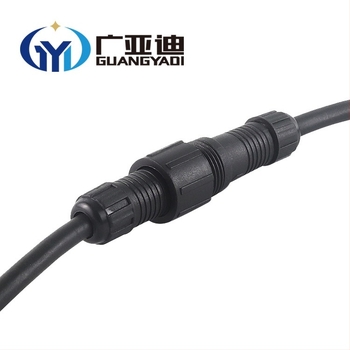 Conector tip F etanș din nylon pentru modul LED, cablu exterior, unghi drept, 2–3 conductori, 4,3 A, 6,5 V