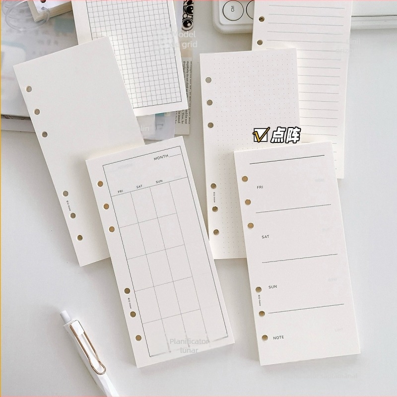 Planner cu foi detașabile, hârtie 120 g TianYue, pagini cu grilă și goale