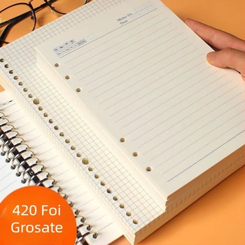 Pagini interioare A5 cu 6 găuri — nucleu de înlocuire pentru dosare cu foi detașabile