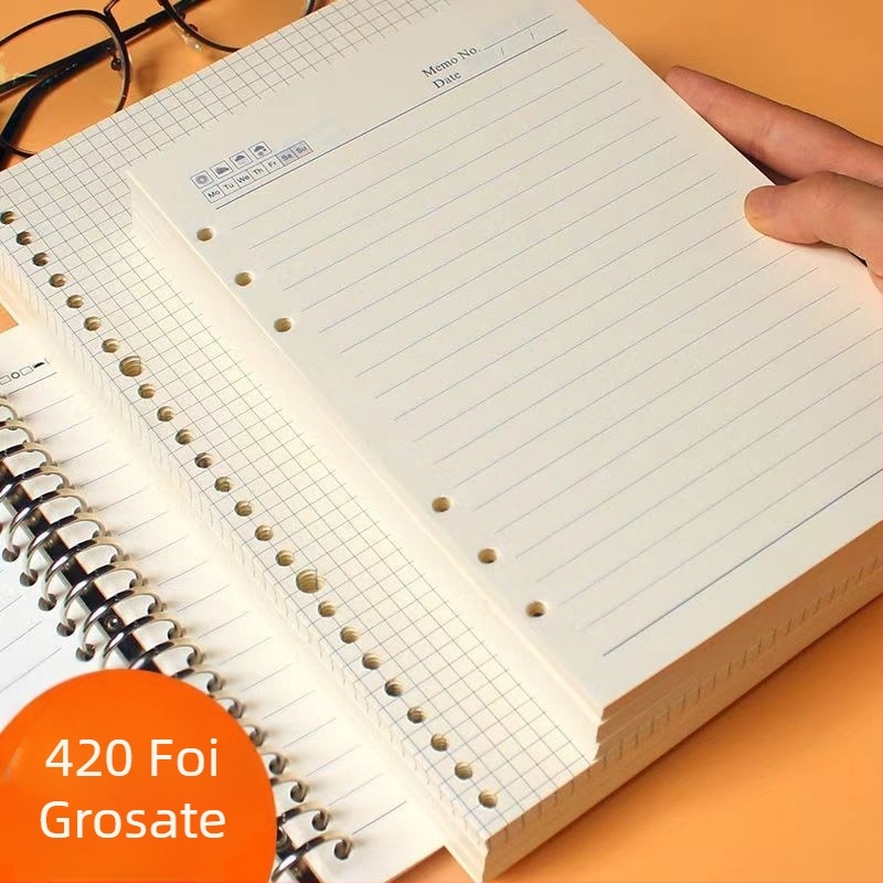 Pagini interioare A5 cu 6 găuri — nucleu de înlocuire pentru dosare cu foi detașabile