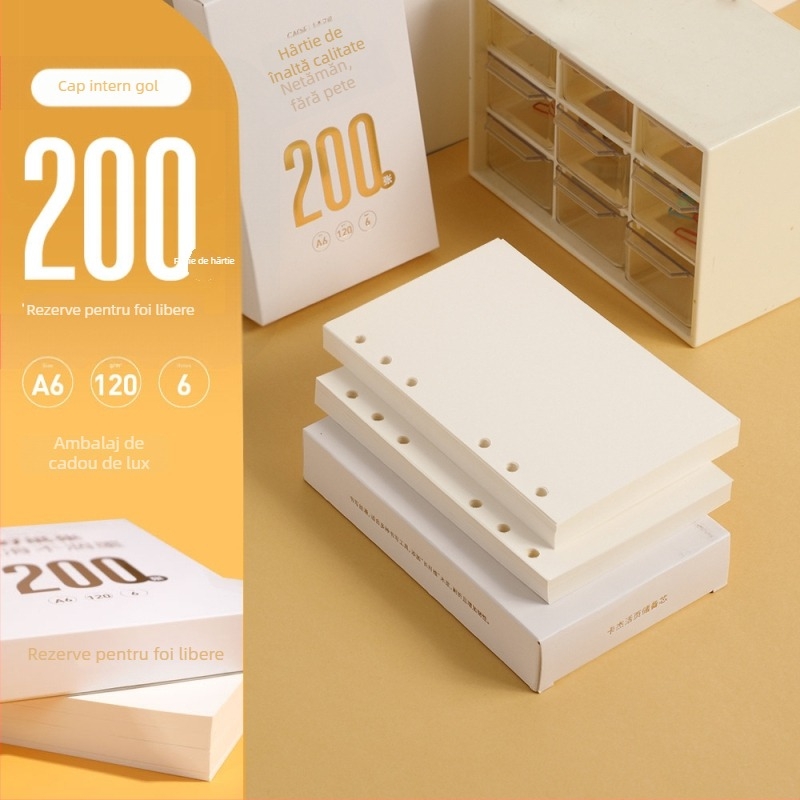 CAGIE M5a6 Refill foi detașabile, A6, 50 pagini, Hârtie din pulpă de lemn brut